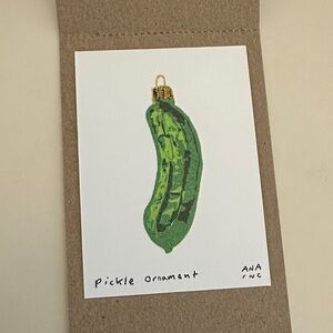 Anastasia Inciardi prints 
Green Pickle Ornament